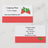 Sweet Strawberry Business Cards Visitenkarte (Vorne/Hinten)