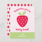 Sweet Strawberry Class Feiertagspostkarte (Vorne/Hinten)