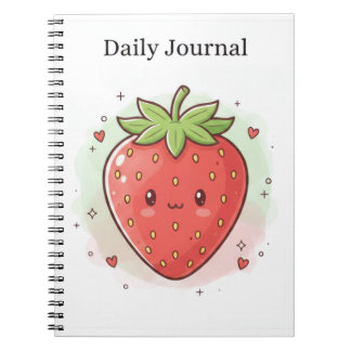 Sweet Strawberry Daily Journal Notizblock