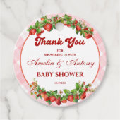 Sweet Strawberry Danke, Tag für Baby Dusche Geschenkanhänger (Vorderseite)