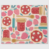 Sweet Strawberry Delight Geschenkpapier (Flach)