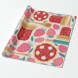 Sweet Strawberry Delight Geschenkpapier