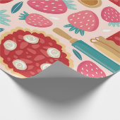 Sweet Strawberry Delight Geschenkpapier (Ecke)