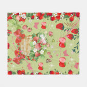 Sweet Strawberry Dreams Blanket Fleecedecke (Vorderseite (Horizontal))