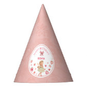 Sweet Strawberry Fairy Girl Pink Partyhütchen (Vorderseite)