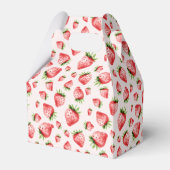 Sweet Strawberry First Birthday Favor Box Geschenkschachtel (Rückseite)