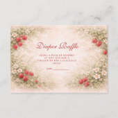 Sweet Strawberry Garden Diapper Raffle Begleitkarte (Vorderseite)