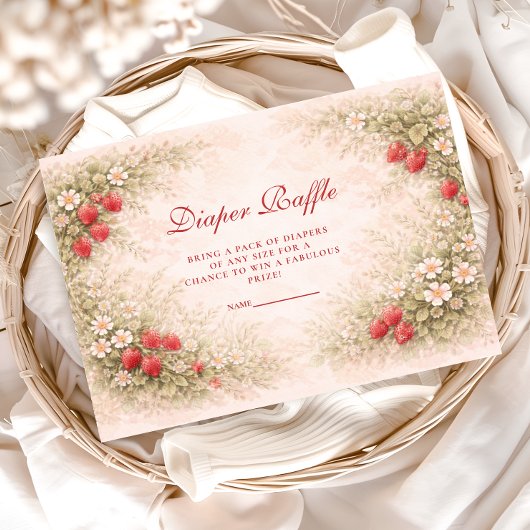 Sweet Strawberry Garden Diapper Raffle Begleitkarte