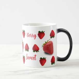 Sweet Strawberry Muster Personalisiert Verwandlungstasse
