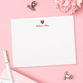 Sweet Strawberry Personalisiert Stationery Mitteilungskarte