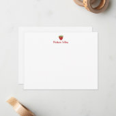 Sweet Strawberry Personalisiert Stationery Mitteilungskarte (Vorderseite/Rückseite Beispiel)