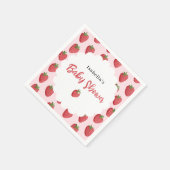 Sweet Strawberry Personalized Baby Shower Serviette (Ecke)