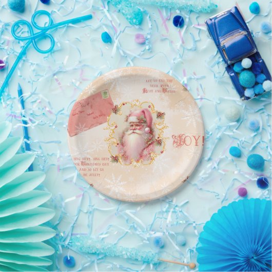 Sweet Strawberry Santa Tellers Pappteller (Party)