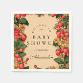 Sweet Strawberry Storybook Baby Shower Serviette (Vorderseite)