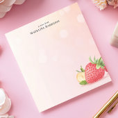 Sweet Strawberry Summer Frucht Personalisierter Na Notizblock
