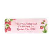Sweet Strawberry Watercolor Babydusche Anschrift (Vorne)