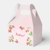 Sweet Strawberry Watercolor Babydusche Geschenkschachtel (Rückseite)