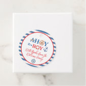 Sweet Striped Blue Red Nautical Ahoy Boy Compass Geschenkanhänger (Beispiel)