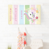 Sweet Stripes Unicorn Blumengeburt Banner (Insitu)