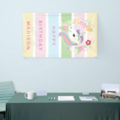 Sweet Stripes Unicorn Blumengeburt Banner (Messeveranstaltung)