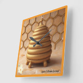 "Sweet Success Found" Quadratische Wanduhr (Winkel)