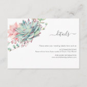 Sweet succulent Wedding Card Begleitkarte (Vorderseite)