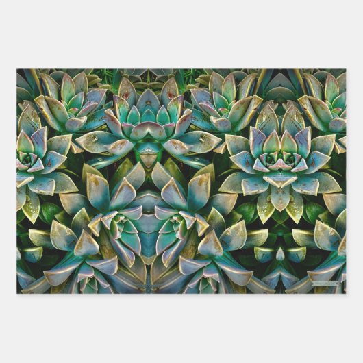 Sweet Succulent Wrapping Paper Sheets Geschenkpapier Set (Vorderseite 2)