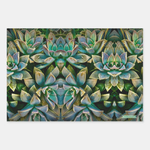 Sweet Succulent Wrapping Paper Sheets Geschenkpapier Set