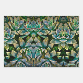 Sweet Succulent Wrapping Paper Sheets Geschenkpapier Set