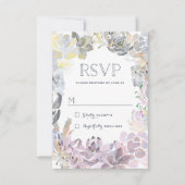 Sweet Succulents Wedding RSVP (Vorderseite)