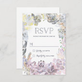 Sweet Succulents Wedding RSVP (Vorne/Hinten)