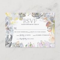 Sweet Succulents Wedding RSVP