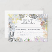 Sweet Succulents Wedding RSVP (Vorne/Hinten)