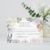 Sweet Succulents Wedding RSVP Karte (Stehend Vorderseite)
