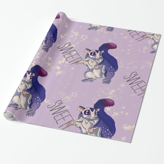 Sweet Sugar Glider Baby Geschenkpapier (Ungerollt)