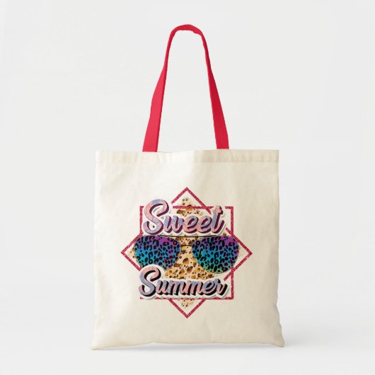 Sweet Summer Beach Tote Bag | Hallo Sommer Tragetasche (Vorne)
