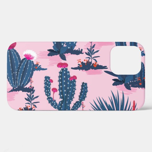 Sweet Summer Cactus Blooming Pattern Case-Mate iPhone Hülle (Rückseite (Horizontal))