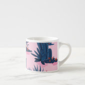 Sweet Summer Cactus Blooming Pattern Espressotasse (Rechts)