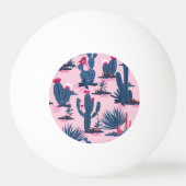 Sweet Summer Cactus Blooming Pattern Tischtennisball (Rückseite)