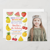 Sweet Summer Fruit zum Geburtstag Einladung (Vorne/Hinten)