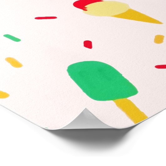 Sweet Summer Fun Rainbow Ice Poster (Ecke)