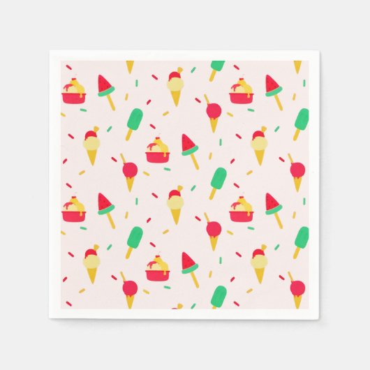 Sweet Summer Fun Rainbow Ice Serviette (Vorderseite)