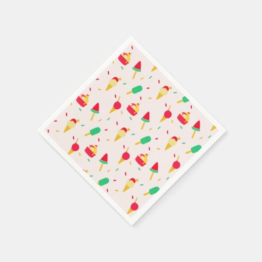 Sweet Summer Fun Rainbow Ice Serviette (Ecke)