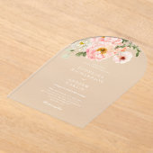 Sweet Summer Garden Acrylic Wedding Einladung (Ablage )