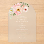 Sweet Summer Garden Acrylic Wedding Einladung (Vorderseite)