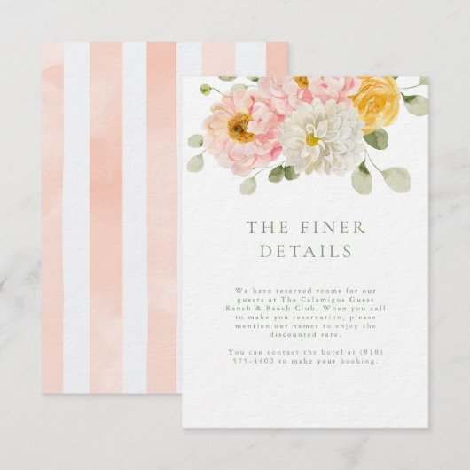 Sweet Summer Garden Wedding Details Umschließung Einladung (Vorne/Hinten)