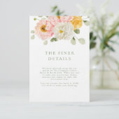 Sweet Summer Garden Wedding Details Umschließung Einladung (Stehend Vorderseite)