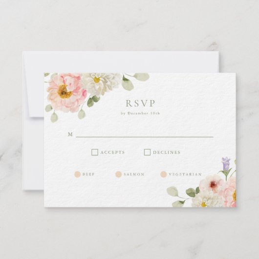 Sweet Summer Garden Wedding UAWG Einladung (Vorderseite)