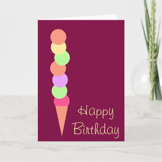 Sweet Summer Ice Cream Karte (Vorderseite)