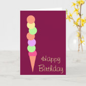 Sweet Summer Ice Cream Karte (Gelbe Blume)
